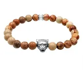 KUZZOI Bracelet 'Tiger' marron / noisette / argent