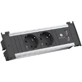 Bachmann 927.001 KAPSA Prise encastrée 2x USB Charger avec câble d'alimentation / Multiprises / Prises de courant de sécurité