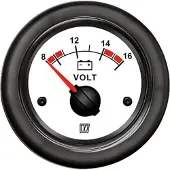 VETUS Voltmeter 10-16v Argenté 52 mm