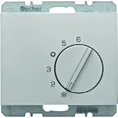 Hager Berker Thermostat d'ambiance avec contact inverseur K5 Aluminium - 20267103