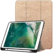 IMoshion Coque tablette Trifold pour Apple iPad 6 (2018) 9.7 pouces / iPad 5 (2017) 9.7 pouces / Air 2 (2014)/Air 1 (2013) - Rose Doré