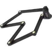 ABUS Antivol pliable Bordo Combo Lite 6150/85 avec sacoche - serrure à combinaison extra-légère en acier spécial - niveau de sécurité 6 - 85 cm - noir