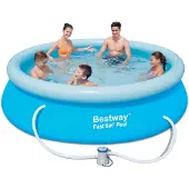 Bestway Fast Set Ø 305x76 Cm Round Inflatable Pool Bleu 3800 Liters