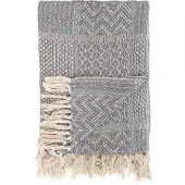 Bloomingville Plaid En Coton Gris Foncé -