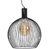 QAZQA Suspension ronde design noire 50 cm - Dos