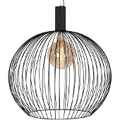 QAZQA Suspension design ronde noire 70 cm - Dos