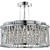 Searchlight Suspension, chrome, aluminium, hauteur réglable, intensité lumineuse variable