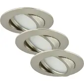 Briloner Lampe LED encastrée LEUCHTEN ATTACH DIM, 5,5 W, 470 lm, IP23, nickel mat, plastique, intensité lumineuse variable, Ø 8,2 cm