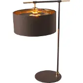 Elstead Lighting Lampe de table rétro Balance, bronze et laiton, 1xE27x60W, abat-jour en tissu, dimensions : 65,6 x 33,5 x 46,9 cm, IP20, Elstead