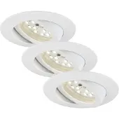 Briloner Lampe LED encastrée LEUCHTEN ATTACH DIM, 5,5 W, 470 lm, IP23, blanc, plastique, intensité lumineuse variable, Ø 8,2 cm