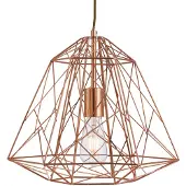 Searchlight Lampe en fil de cuivre Geometric Cage Ø 39cm