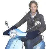 Ds Covers Manchons de guidon pour scooter - - Néoprène - Waterproof - Coupe-vent - Doublure thermique - Universel - Noir