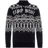 Cipo & Baxx Pull-over bleu nuit / blanc