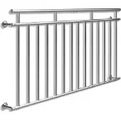 Monzana Rampe de balcon acier 90x184cm