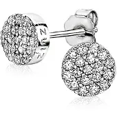 Zinzi Boucles d'oreilles en argent avec zirconium