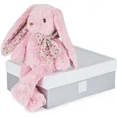 Doudou et Compagnie Doudou Histoire d'Ours Peluche lapin rose 40 cm