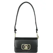 U.S. POLO ASSN. sac à épaule bandoulière Berkeley Horizontal Flap Bag Black / Gold noir