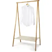 Blokker Porte-vêtements en bambou - 10kg - 155x86x57cm - Bois