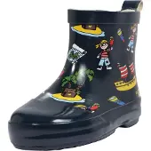 Playshoes Bottes en caoutchouc bleu foncé / marron / jaune / rouge