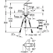 GROHE Europlus Mitigeur de lavabo avec bec extractible chromé - 33155002