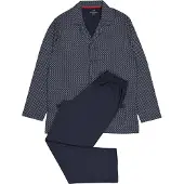 Götzburg Pyjama long bleu marine / gris