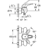 GROHE Eurostyle Mitigeur monocommandé pour douche