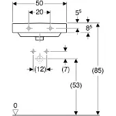 Geberit Smyle Square Lave-mains, 500256011