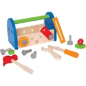Hape Caisse à outils enfant - - E3001 - Marteau, tournevis, vis