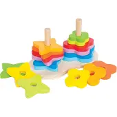 Hape Double Rainbow Stacking Shapes Multicolore 20.0 Enfants