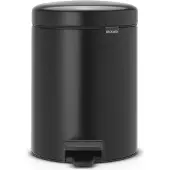 Brabantia NewIcon Pédale à poubelle 5 Litres Mat Noir
