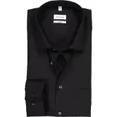 Seidensticker Homme Seidensticker Regular Fit Chemise noir, Unicolore