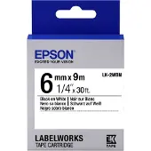 Epson LK-2WBN ruban d'étiquettes 6 mm (d'origine) - noir sur blanc