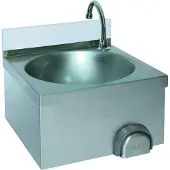 CombiSteel Lavabo mural àau genou, acier inoxydable, 400 x 400 x 235 mm