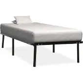 vidaXL Cadre de lit noir métal 100x200 cm