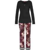 s.Oliver Pyjama rose pastel / bordeaux / noir