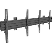 Multibrackets M Wallmount Pro MBW2U - Kit de montage (2 plaques murales, rails muraux, 4 x bras fixes) - pour 2 écrans LCD - aluminium, acier - noir - Taille d'écran : 40"-65" - montable sur mur