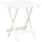 vidaXL Table de jardin pliante blanche 45x43x50 cm plastique