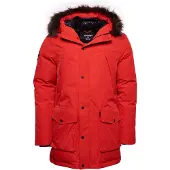 Superdry Homme Parka de ski en Duvet Everest Rouge Taille: M