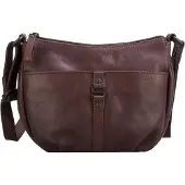 Spikes & Sparrow Femmes, Sac à main, Sac bandoulière en cuir bronco avec compartiments multiples, Marron