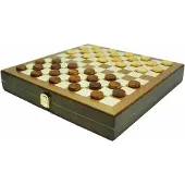 HOT Games Echecs Dames Backgammon Cassette de jeu en bois 29x29cm classique