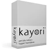 Kayori Drap-Housse Surmatelas Kayori Shizu Gris (Percale)-200 x 210/220 cm