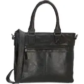 Hide & Stitches Femmes, Sac à main, Hide & Stitches Porto Handtasche - Schwarz - 100% Leder, Noir