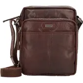 Spikes & Sparrow Cuir sac à épaule bandoulière Bronco Crossover Dark Brown marron foncé