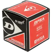 Dunlop Progress Single Red Dot Squash Balls Noir 12 Balls
