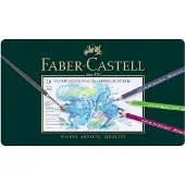 Faber-Castell Boîte en métal de 36 crayons de couleur aquarellables