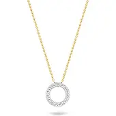 Blush Collier en or jaune 14 carats avec zircone