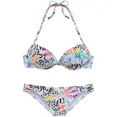 LASCANA Bikini turquoise / jaune clair / violet clair / orange / noir / blanc