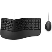 Microsoft Ensemble clavier Noir et souris filaire ergonomique Noir