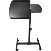 Vdd Support pour ordinateur portable - roulettes mobiles - réglable en hauteur - noir