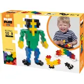 Plus plus Jeu de construction, + 1 an, Couleurs standard, 50 grandes pièces,